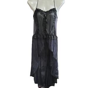 Stroke of Midnight Size M Made in the USA Black Sheer Cami